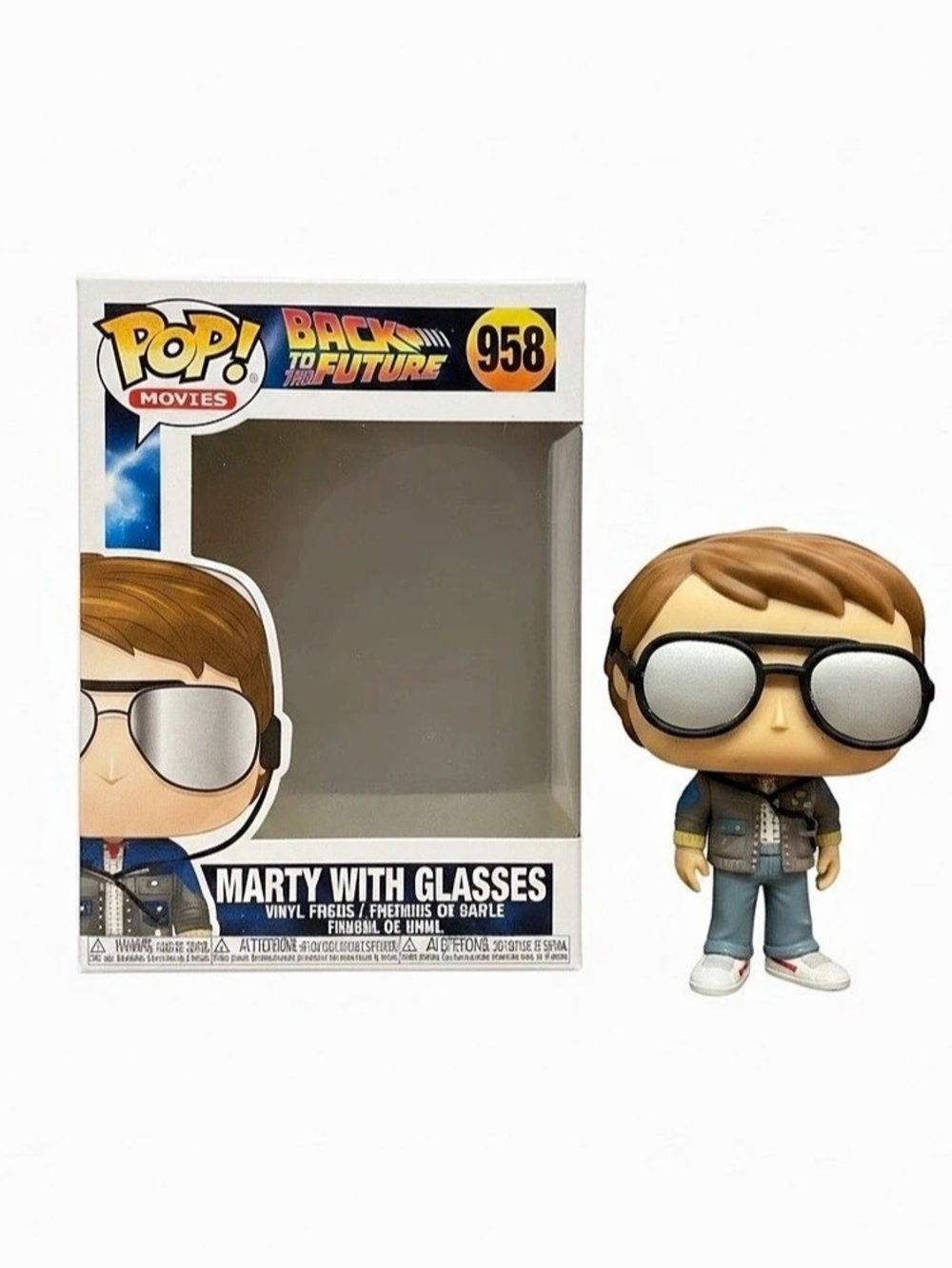 Funko Marty McFly with Glasses Pop! Movies #958 Figure with Box Like New, plasti